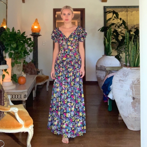 1930s patterned dress - Picture 2 of 4